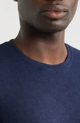AG AG Bryce Crewneck Stretch Linen T-Shirt in Deep Navy — Men Winter navy Tops