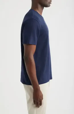 AG AG Bryce Crewneck Stretch Linen T-Shirt in Deep Navy — Men Winter navy Tops