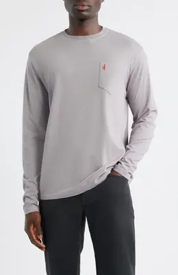 johnnie-O johnnie-O U.S. Palm Graphic Long Sleeve T-Shirt in Steel — Men Winter silver T-Shirts & Tees