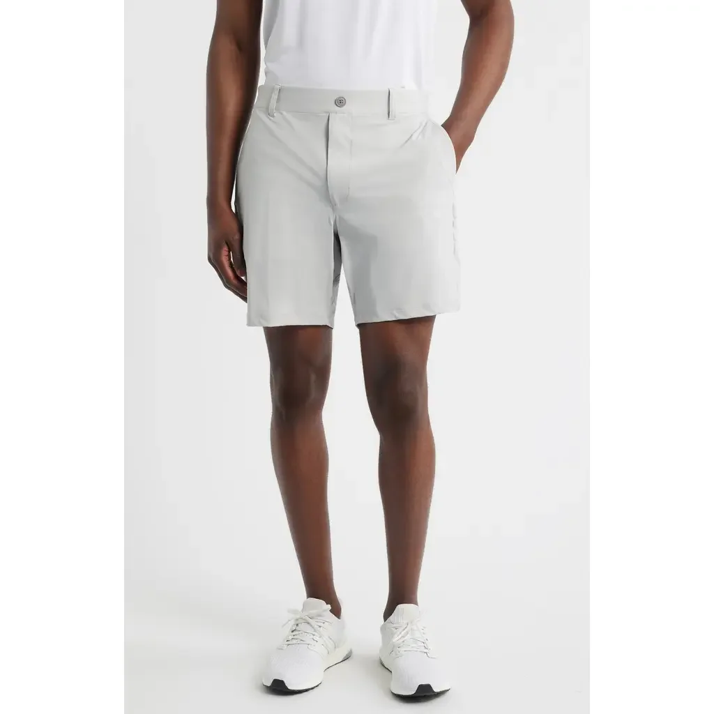johnnie-O johnnie-O Fusionn Stretch Nylon Chino Shorts in Quarry — Men Winter white Shorts