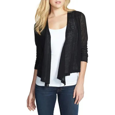 NIC+ZOE NIC+ZOE Convertible Cardigan in Black Onyx — Women Winter black Tops
