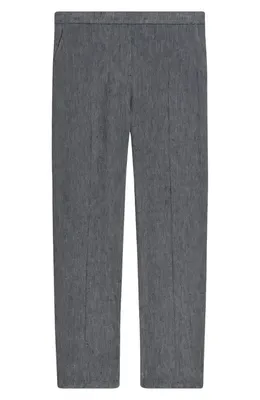 Theory Theory Treeca Linen Blend Pull-On Crop Pants in Ink Blue - Gge — Women Summer purple Trousers & Chinos