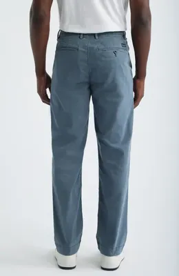 AG AG Archie Relaxed Straight Leg Stretch Sateen Pants in 5 Years Sulfur Bluegrain — Men Summer grey Pants
