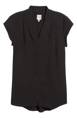 NIC+ZOE NIC+ZOE Day to Night Cap Sleeve Top in Black Onyx — Women Winter black Tops