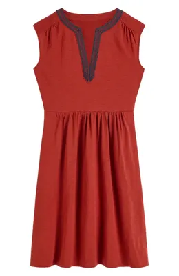 Boden Boden May Embroidered Minidress in Burnt Orange — Women Autumn coral Dresses