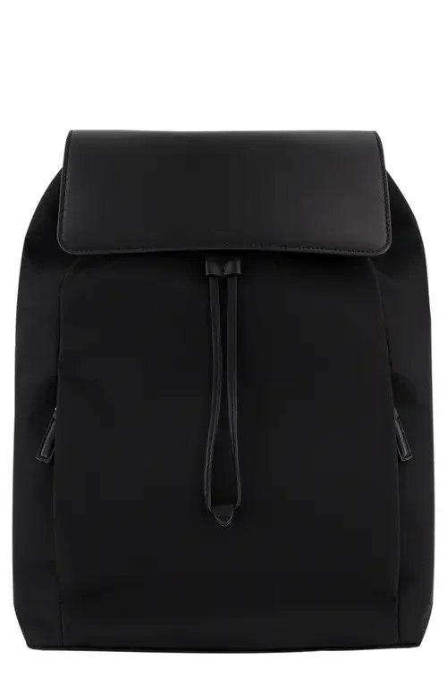 Vince Vince Drayton Leather & Nylon Flap Backpack in Black — Women Winter black Bags