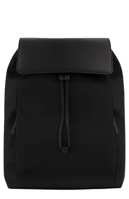 Vince Vince Drayton Leather & Nylon Flap Backpack in Black — Women Winter black Bags