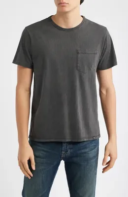AG AG Nick Cotton Pocket T-Shirt in Heritage Black — Men Winter black Tops
