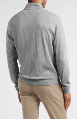 johnnie-O johnnie-O Hanks Quarter Zip Pullover in Rhino — Men Winter brown Tops