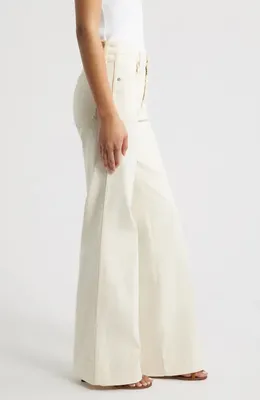 rag & bone rag & bone Ruby Flare Jeans in Ecru — Women Winter white Pants