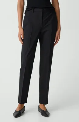 Theory Theory Treeca Slim Fit Stretch Wool Pants in Black - 001 — Women Winter black Trousers & Chinos