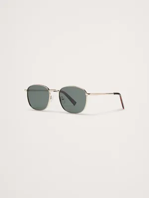Unknown Neptune Deux Sunglasses by Le Specs in Gold Khaki — Men Spring beige