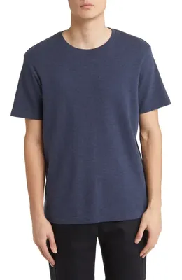 FRAME FRAME Duo Fold Cotton T-Shirt in Heather Dark Blue — Men Winter navy Tops