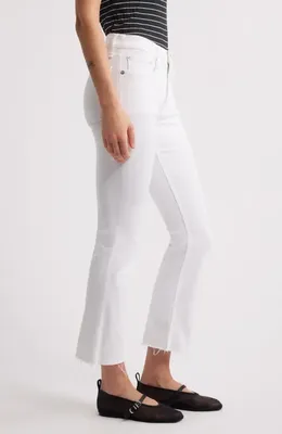 rag & bone rag & bone Flexi Peyton Raw Hem Ankle Bootcut Jeans in Optic White — Women Winter white Pants