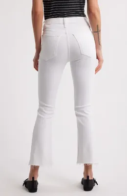 rag & bone rag & bone Flexi Peyton Raw Hem Ankle Bootcut Jeans in Optic White — Women Winter white Pants