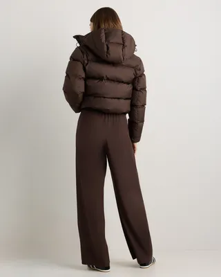 Quince Quince | Women's Performance Tech Wide Leg Pants in Coffee Bean Brown — Women Autumn chocolate Trousers & Chinos