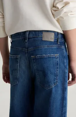 AG AG Saige Raw Hem Ankle Wide Leg Jeans in Watermist — Women Winter navy Jeans & Denim