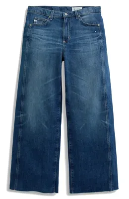 AG AG Saige Raw Hem Ankle Wide Leg Jeans in Watermist — Women Winter navy Jeans & Denim