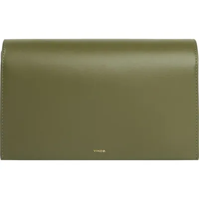 Vince Vince Nappa Leather Wallet on a Strap in Pinegrove — Women Autumn green Accessories