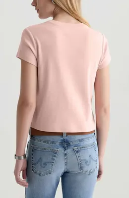 AG AG Sadie Crop T-Shirt in Sparkling Rose — Women Spring pink Tops