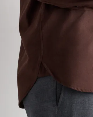 Quince Quince | Men's Cashmere Dress Shirt in Coffee Bean Brown — Men Autumn black Dress Shirts