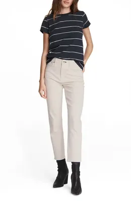 rag & bone rag & bone ICONS Nina High Waist Ankle Cigarette Jeans in Ecru — Women Autumn ivory Pants