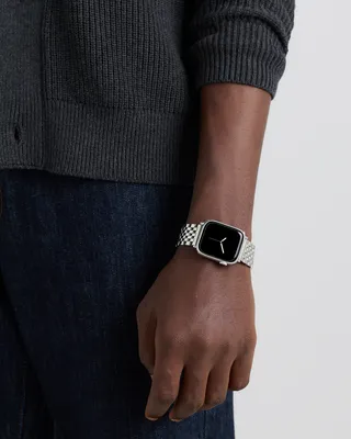 Quince Quince | Women's Stainless Steel Bracelet Smartwatch Band in Silver — Women Winter white Watches