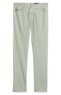 AG AG Tellis Stretch Sateen Modern Slim Pants in Sulfur Matcha Latte — Men Spring ivory Pants