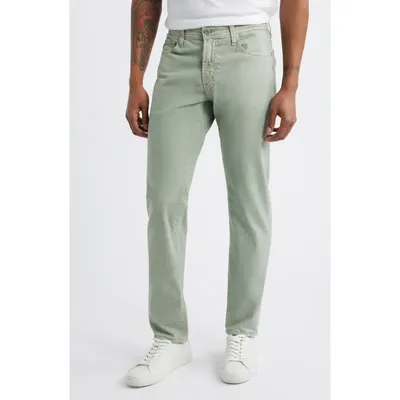 AG AG Tellis Stretch Sateen Modern Slim Pants in Sulfur Matcha Latte — Men Spring ivory Pants