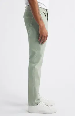 AG AG Tellis Stretch Sateen Modern Slim Pants in Sulfur Matcha Latte — Men Spring ivory Pants