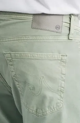 AG AG Tellis Stretch Sateen Modern Slim Pants in Sulfur Matcha Latte — Men Spring ivory Pants