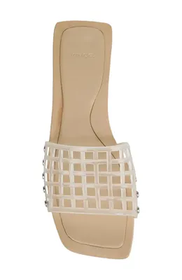 Vince Vince Barbara Jelly Slide Sandal in Clear — Women Spring beige Shoes