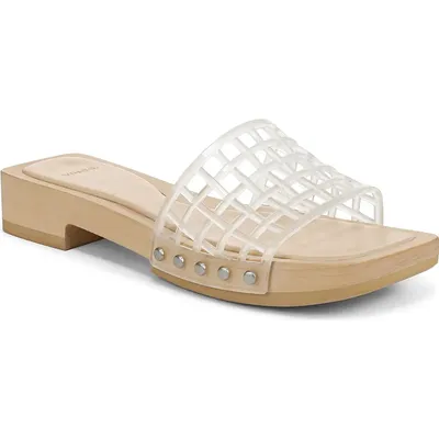 Vince Vince Barbara Jelly Slide Sandal in Clear — Women Spring beige Shoes