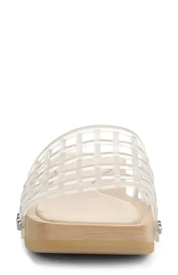 Vince Vince Barbara Jelly Slide Sandal in Clear — Women Spring beige Shoes