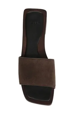 Vince Vince Barbara Slide Sandal in Dark Mocha — Women Autumn chocolate Shoes
