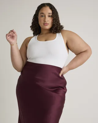 Quince Quince | Women's Skirt in Wine Tasting Red — Women Autumn burgundy Skirts