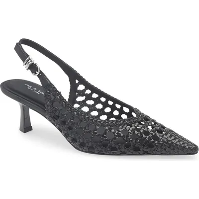 rag & bone rag & bone Brynn Slingback Pump in Black Woven — Women Winter black Shoes