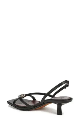 Vince Vince Tali Slingback Kitten Heel Sandal in Black — Women Winter black Shoes