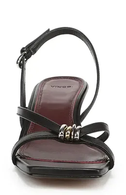 Vince Vince Tali Slingback Kitten Heel Sandal in Black — Women Winter black Shoes