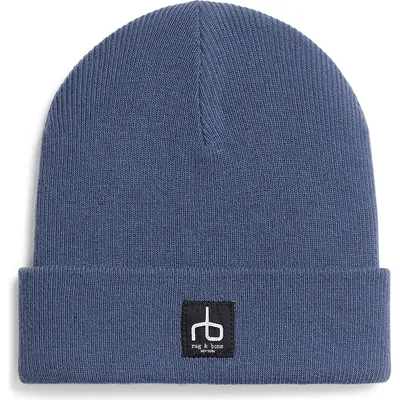 rag & bone rag & bone Evan Beanie in Worn Indigo — Men Winter blue Accessories
