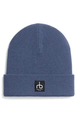 rag & bone rag & bone Evan Beanie in Worn Indigo — Men Winter blue Accessories