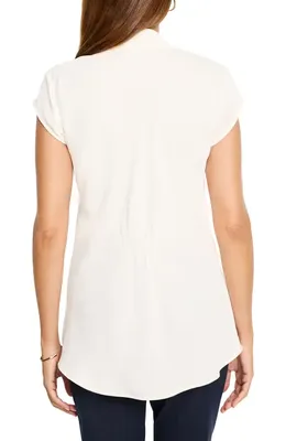 NIC+ZOE NIC+ZOE Day to Night Cap Sleeve Top in Classic Cream — Women Winter white Tops