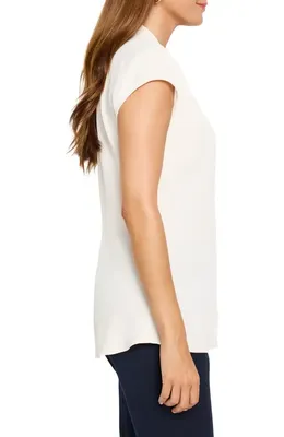 NIC+ZOE NIC+ZOE Day to Night Cap Sleeve Top in Classic Cream — Women Winter white Tops