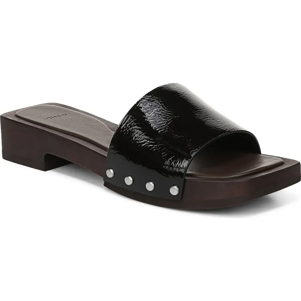 Vince Vince Barbara Platform Slide Sandal in Black — Women Winter black Shoes