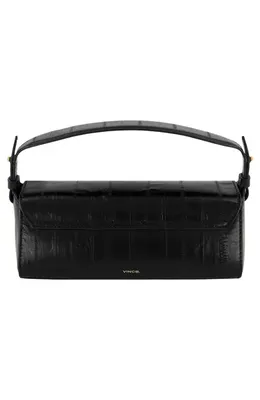 Vince Vince Mini Sabrina Eel Embossed Leather Top Handle Bag in Black — Women Winter black Hand Bags