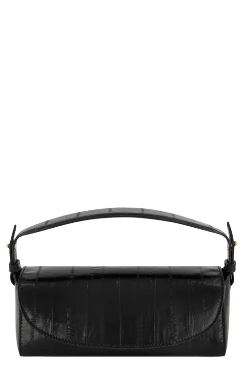 Vince Vince Mini Sabrina Eel Embossed Leather Top Handle Bag in Black — Women Winter black Hand Bags