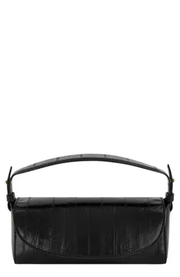 Vince Vince Mini Sabrina Eel Embossed Leather Top Handle Bag in Black — Women Winter black Hand Bags