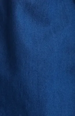 FRAME FRAME Cotton & Linen Chambray Button-Up Shirt in Maritime — Men Winter navy Tops