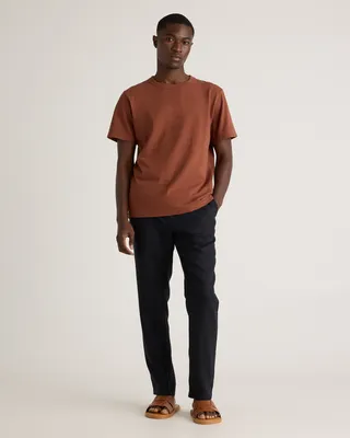 Quince Quince | Men's 100% European Linen Pants in Black — Men Winter black Trousers & Chinos