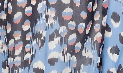 NIC+ZOE NIC+ZOE Blue Dahlia Long Sleeve Maxi Dress in Blue Multi — Women Summer pink Dresses